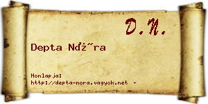 Depta Nóra névjegykártya